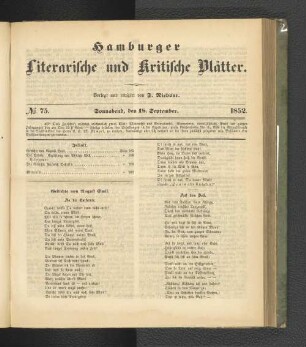 No. 75. 18. September 1852