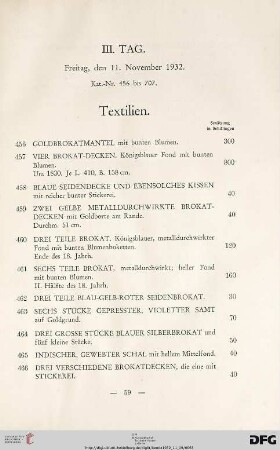 Textilien (Nr. 456-467a)
