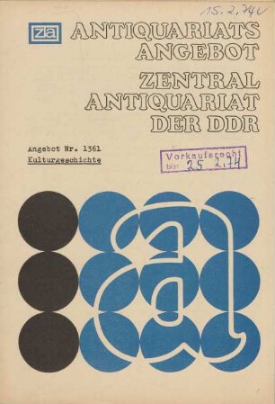 Nr. 1361: Kulturgeschichte