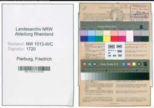 Entnazifizierung Friedrich Pierburg , geb. 18.07.1897 (Haendler)