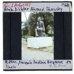 Rom, Pincio,Rom, Villa Borghese : Statue Ahmed Shawqi