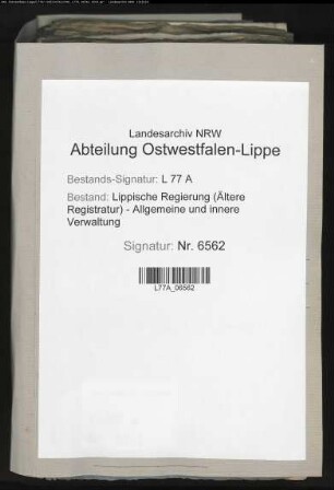 Teilung der Ämter Blomberg und Schieder