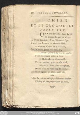 Le Chien Et Le Crocodilé. Fable XXX.