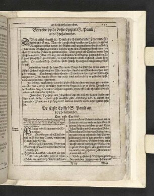 Vörrede vp de Erste Epistel S. Pauli / an de Thessalonicher.