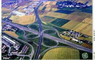 AS Ulm-Ost und B10 Luftaufnahme