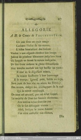 Allegorie A. M. le Comte de Falckenstein