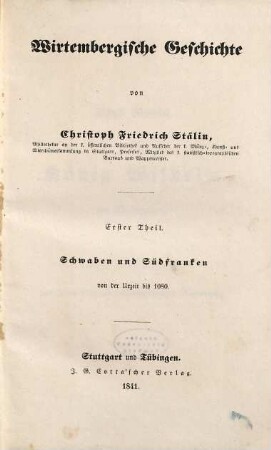 Wirtembergische Geschichte, 1. Schwaben und Südfranken von der Urzeit bis 1080
