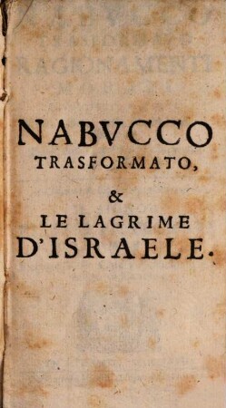 Nabucco trasformato : ragionamenti morali