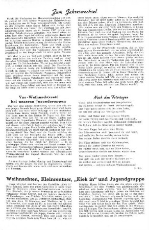 Vor-Weihnachtszeit bei unseren Jugendgruppen
