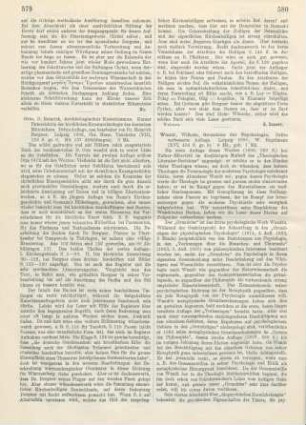 580-581 [Rezension] Wundt, Wilhelm, Grundriss der Psychologie