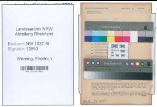 Entnazifizierung Friedrich Werning , geb. 08.09.1918 (Stadtinspektor)