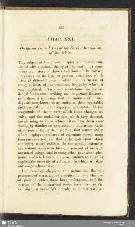 Chap. XXI. On the successive Forms of the Earth: Revolutions of the Globe