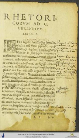 Rhetorica Ad Gaium Herennium