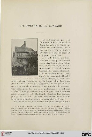 3. Pér. 37.1907: Les portraits de Ronsard