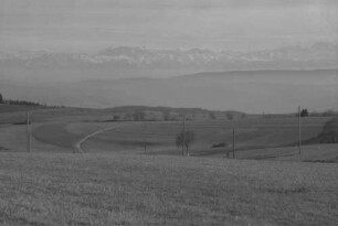 Höchenschwand: Alpenblick von Höchenschwand, gegen Osten