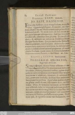 Epistola LXXVII. Mediolanum. Frederico Quinctio, Regii Fisci Advocato.