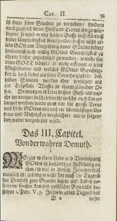 Das III. Capitel. Von wahrer Demuth
