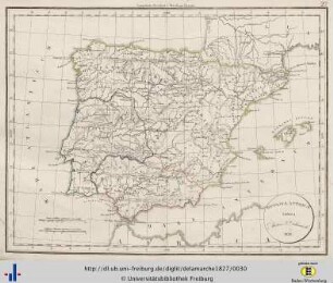 Hispaniae antiquae tabula. 1826.