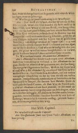 Het XXII. Capittel