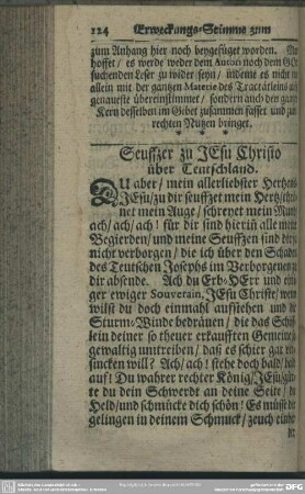 Seuffzer zu Jesu Christo über Teutschland