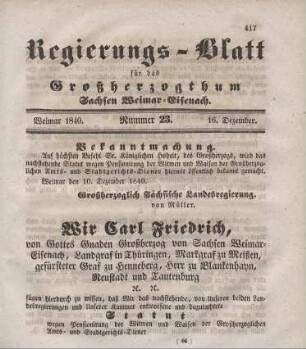 Nr. 23 : 16. Dezember 1840