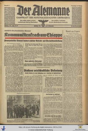 19.11.1937 (Freitag-Morgenausgabe)
