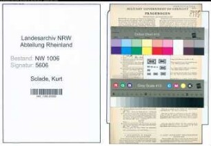 Entnazifizierung Kurt Sclade , geb. 06.06.1901 (Kaufmann)