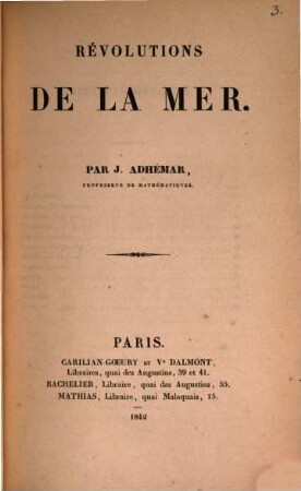 Révolutions de la mer