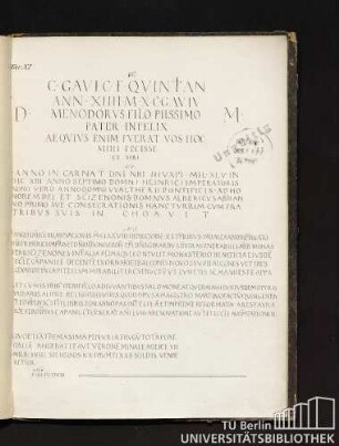Tav. XI. [Iscrizioni nell esterno della Basilica e nel vicino Sagrato.]