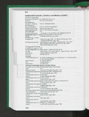 Fachbereich Sprache, Literatur und Medien I (SLM I)