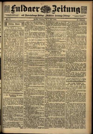 Dritte Ausgabe vom Samstag, den 05. Mai 1900.