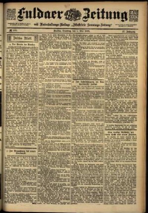Dritte Ausgabe vom Samstag, den 05. Mai 1900.