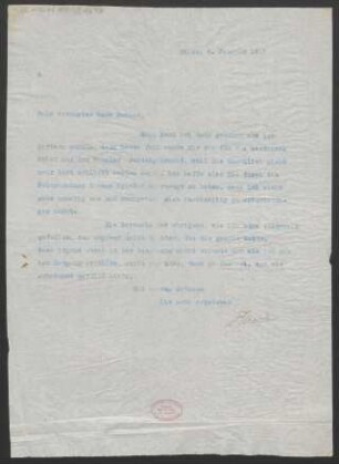 Brief an Bernhard Sekles : 08.02.1912
