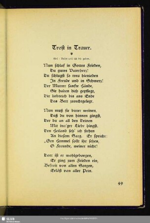 Trost in Trauer