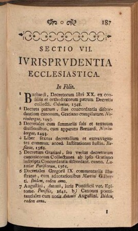 Sectio VII. Ivrisprvdentia Ecclesiastica