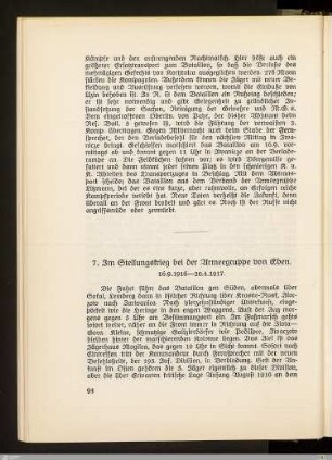 7. Im Stellungskrieg bei der Armeegruppe von Eben