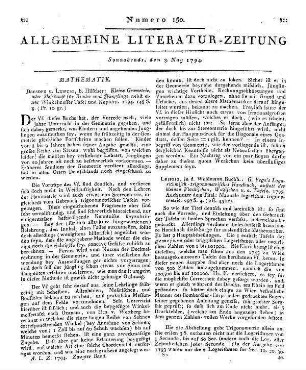 Boden, J. H.: Die gemeine Arithmetik zur Erleichterung des Unterrichtes und zum Nachschlagen der Formeln. Celle: Schulze 1793