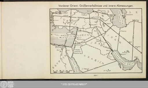 Vorderer Orient: Größenverhältnisse und innere Abmessungen.