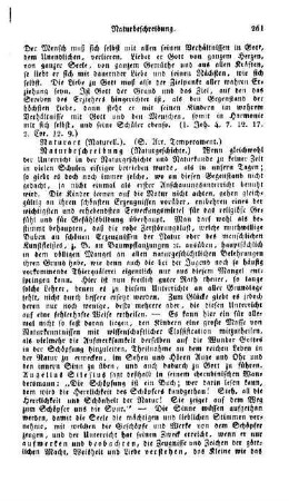 Naturbeschreibung, (Naturgeschichte)