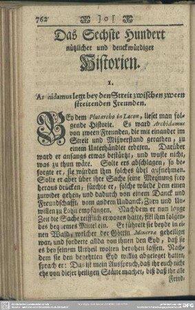 Das Sechste Hundert nützlicher und denckwürdiger Historien