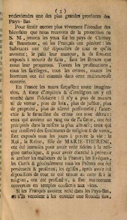 Les Trois Ordres Des États Du Pays & Comté de Hainau, aux Corps tant ecclésiastiques que séculiers, aux Corporations & Communautés & à tous les Habitants du dit Pays