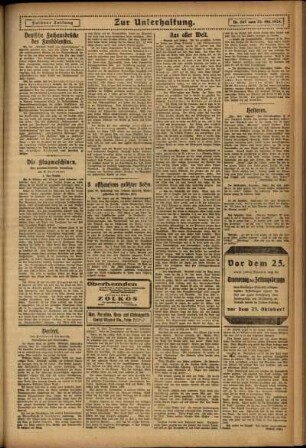 Zweite Ausgabe vom Mittwoch, den 22. Oktober 1924.
