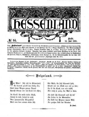 No. 14, 15. Juli 1890