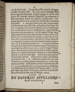 Caput IV. De Diversis Sepulchrorum Generibus.