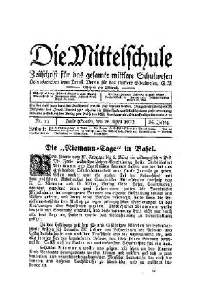 Die "Niemann-Tage" in Basel