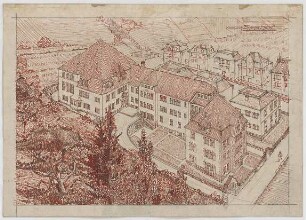 Dolmetsch, Theodor; Ev. Kirchenpflege, Verwaltungsgebäude - Perspektive
