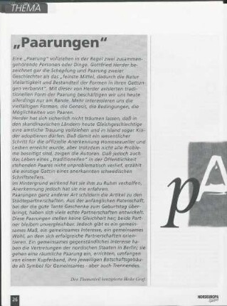 Thema "Paarungen"