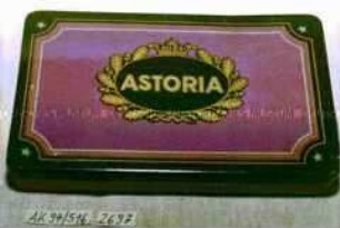 Blechdose für 25 Stück Zigaretten "Astoria" (Waldorf-Astoria)