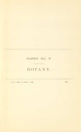 Paper No. V. Botany