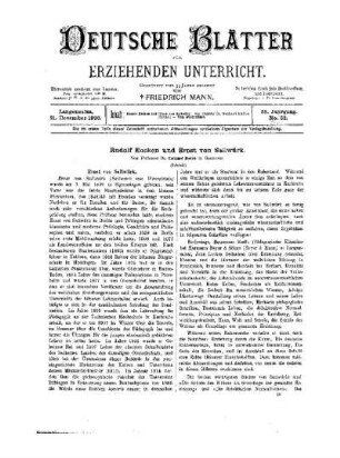 Rudolf Eucken und Ernst von Sallwürk : (Schluß)